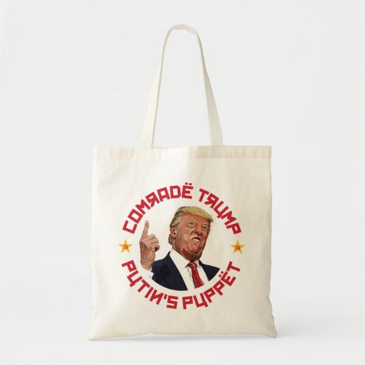 Kameraad Trump: Poetins marionettenillustratie van Tote Bag (Voorkant)