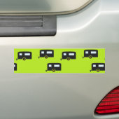 Kameraanhangwagens op groen bumpersticker (Op auto)