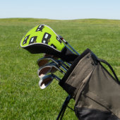 Kameraanhangwagens op groen golfheadcover (Insitu)