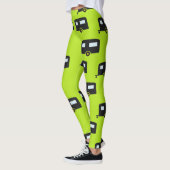 Kameraanhangwagens op groen leggings (Links)