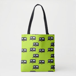 Kameraanhangwagens op groen tote bag