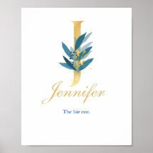 Kamerbehang naam, Letter J, Muurdecoratie voor mei