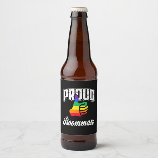 Kamergenoot Gay Pride Bier Etiket (Voorkant)