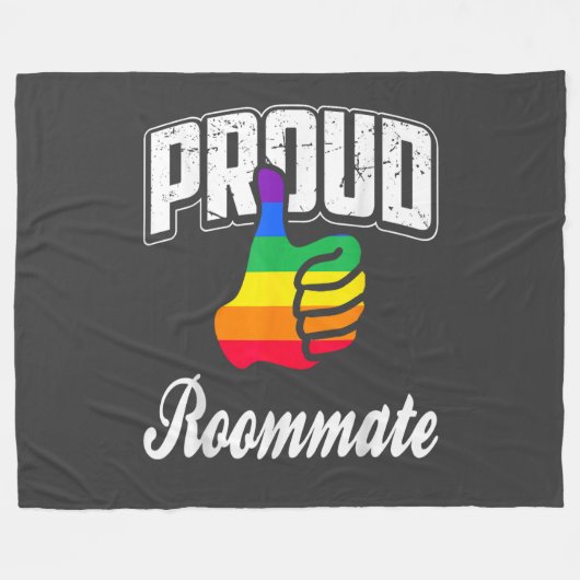 Kamergenoot Gay Pride Fleece Deken (Voorkant (Horizontaal))
