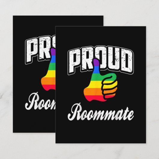Kamergenoot Gay Pride Kaart (Voorkant / Achterkant)