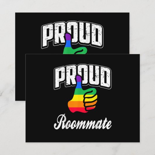 Kamergenoot Gay Pride Kaart (Voorkant / Achterkant)