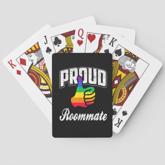 Kamergenoot Gay Pride Pokerkaarten (Achterkant)