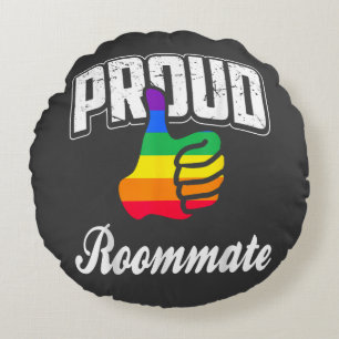 Kamergenoot Gay Pride Rond Kussen