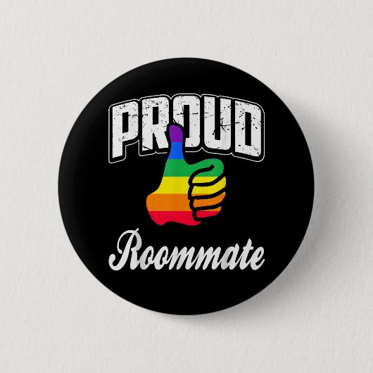 Kamergenoot Gay Pride Ronde Button 5,7 Cm (Voorkant)