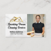 Kamerjuffrouw Maakt Hotelkamers Schoon Visitekaartje (Voorkant)