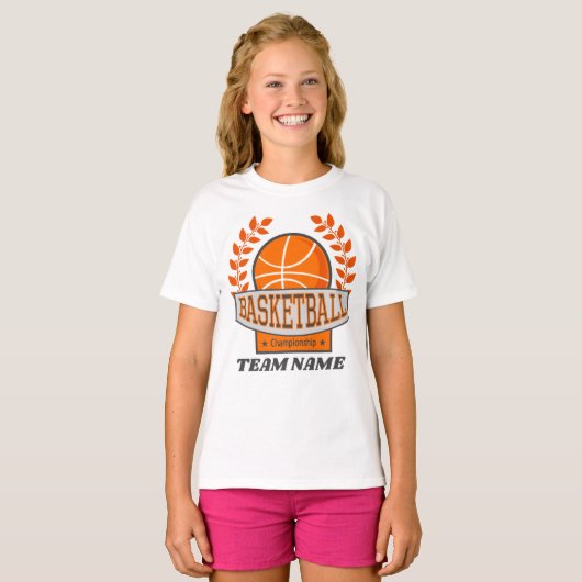 Kamerkampioenschap basketbal toevoegen t-shirt (Voorkant volledig)