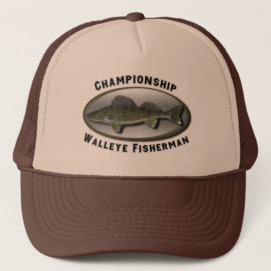 Kamerkampioenschap Walleye Fisherman Trucker Pet (Voorkant)