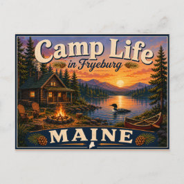Kamerleven in Fryeburg Maine Nostalgische Prentbri Briefkaart