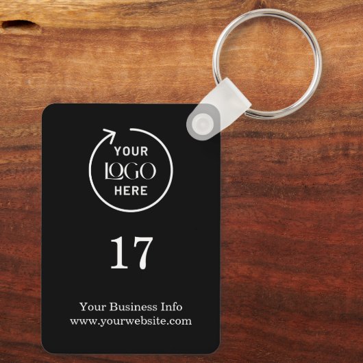 Kamernummer | Black Business Modern Sleutelhanger (Achterkant)