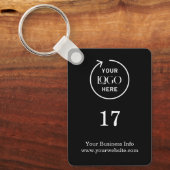 Kamernummer | Black Business Modern Sleutelhanger (Voorkant)