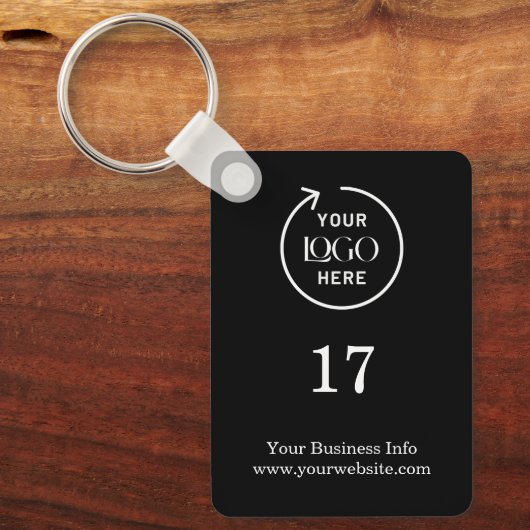 Kamernummer | Black Business Modern Sleutelhanger (Voorkant)
