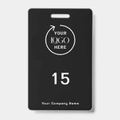 Kamernummer | Black Hospitality Business Key Label Badge (Achterkant)