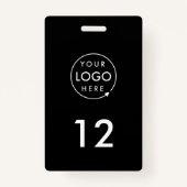 Kamernummer | Black Hospitality Business Key Label Badge (Voorkant)