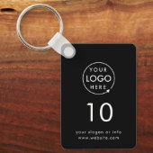 Kamernummer | Black Hospitality Business Modern Sleutelhanger (Voorkant)