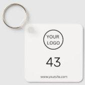 Kamernummer Logo Hospitality Business Elegant Sleutelhanger (Voorkant)