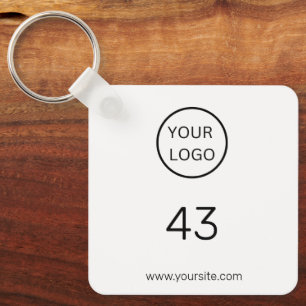 Kamernummer Logo Hospitality Business Elegant Sleutelhanger
