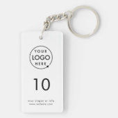Kamernummer | Logo Hospitality Business Moderne Sleutelhanger (achterkant)