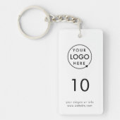 Kamernummer | Logo Hospitality Business Moderne Sleutelhanger (Voorkant)