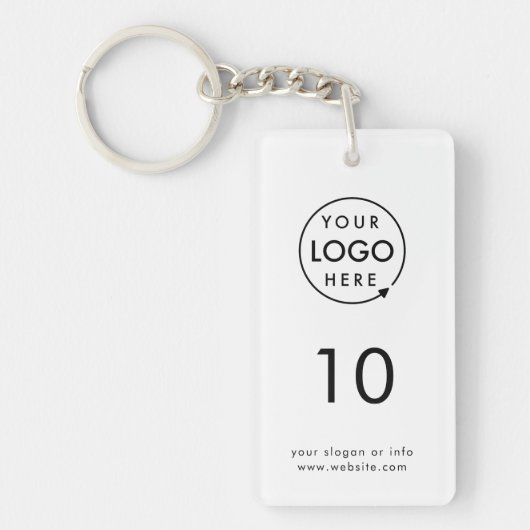 Kamernummer | Logo Hospitality Business Moderne Sleutelhanger (Voorkant)