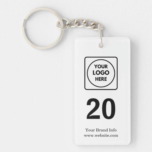 Kamernummer | Maatwerk Logo Hospitallity Design Sleutelhanger (Voorkant)