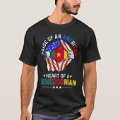 Kameroen-Amerikaans-Amerikaanse pride T-shirt (Voorkant)