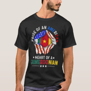 Kameroen-Amerikaans-Amerikaanse pride T-shirt