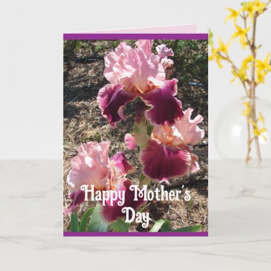 Kameroen Bloemen Bloemen Iris Irises Moederdag Kaa Kaart (Gele Bloem)