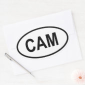 Kameroen "CAM" Ovale Sticker (Envelop)