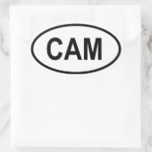 Kameroen "CAM" Ovale Sticker (Tas)