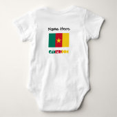 Kameroen en Kameroense vlag met Jouw naam Romper (Achterkant)