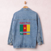 Kameroen en Kameroense vlag Rode Personalisatie Denim Jacket (Hangar)