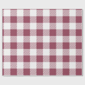 Kameroen en witte Buffalo Plaid Cadeaupapier (Vlak)