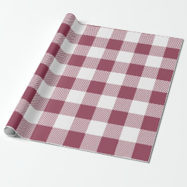Kameroen en witte Buffalo Plaid Cadeaupapier