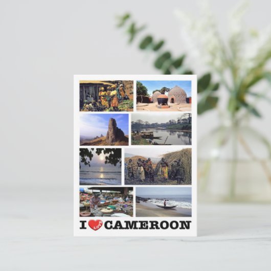 Kameroen - I Love - Briefkaart (Staand voorkant)