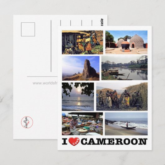Kameroen - I Love - Briefkaart (Voorkant / Achterkant)