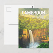 Kameroen Illustratie Reizen Art Vintage Briefkaart (Voorkant / Achterkant)