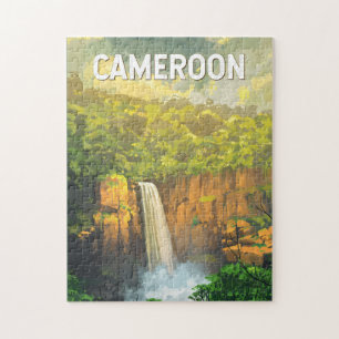 Kameroen Illustratie Reizen Art Vintage Legpuzzel