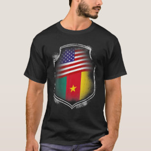 Kameroen Kameroen VS Vlaggen Kameroener Amerikaans T-shirt