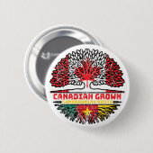 Kameroen Kameroense Canadese boomstammen Ronde Button 5,7 Cm (Voorkant /achterkant)