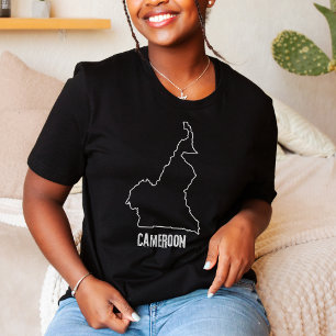 Kameroen Landkaart Shirt Kameroense Vorm