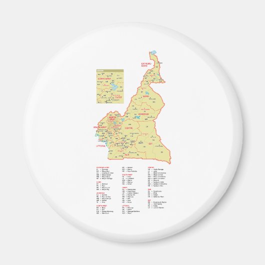 Kameroen Magneet (Voorkant)