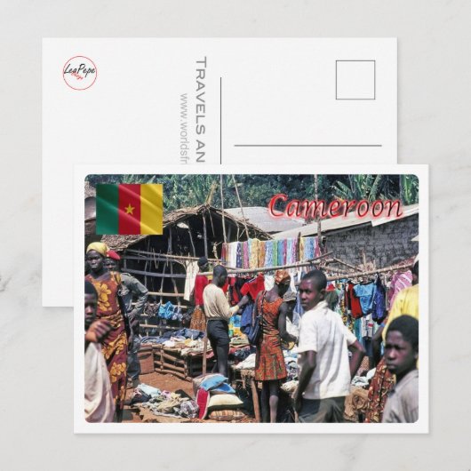 Kameroen - Markt - Briefkaart (Voorkant / Achterkant)