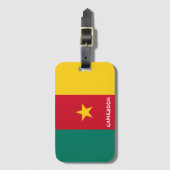 Kameroen nationaal vlagpatriottisch bagagelabel (Voorkant (verticaal))