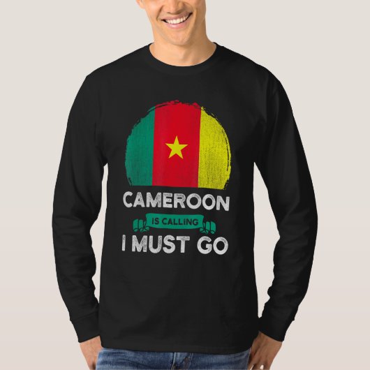 Kameroen roept op dat ik Kameroense vlag moet voer T-shirt (Voorkant)