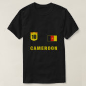 Kameroen Soccer Team Jersey Blue Cameroon Apparel T-shirt (Design voorkant)